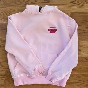 White Fox Light Pink Hoodie